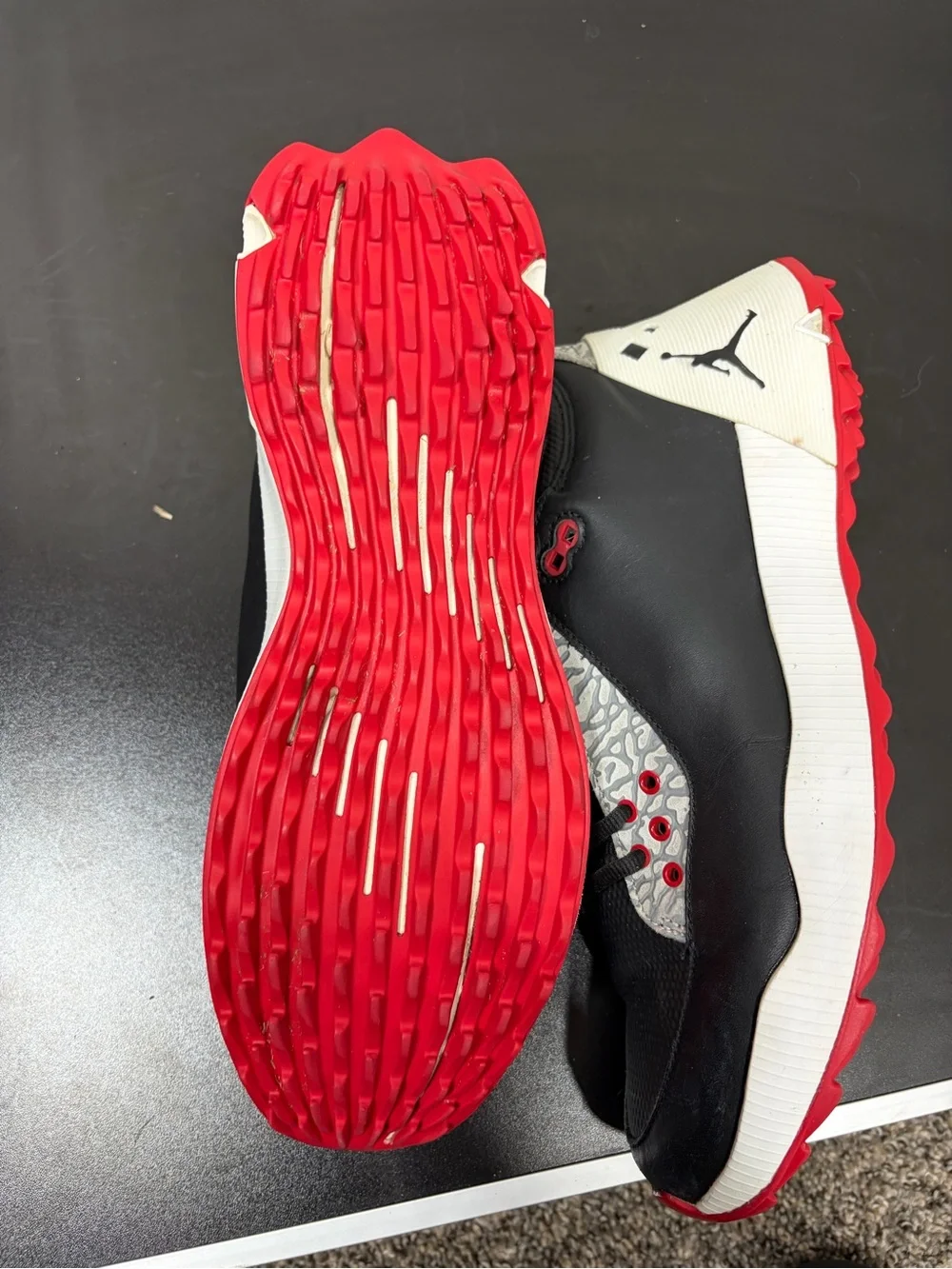 Nike Air Jordan ADG 3 Golf Shoes Black Red Elephant CT7812-001 Men’s 10.5